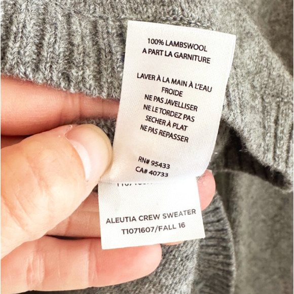 Toad & Co Womens Crew Lambswool Sweater Small Fair Isle Lightweight Preppy Gray - Picture 6 of 9